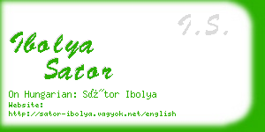 ibolya sator business card